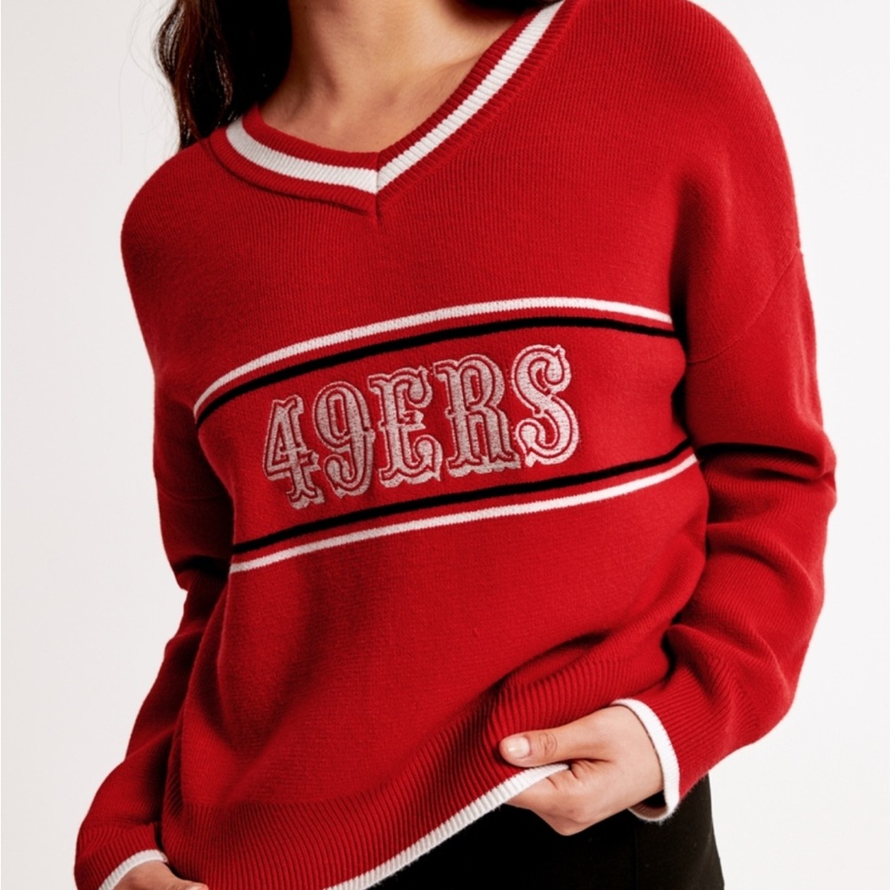Brand New NFL Red V-Neck Sweater